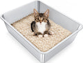 Stainless Steel Cat Litter Box – Non-Stick, Rust-Proof, Extra Large