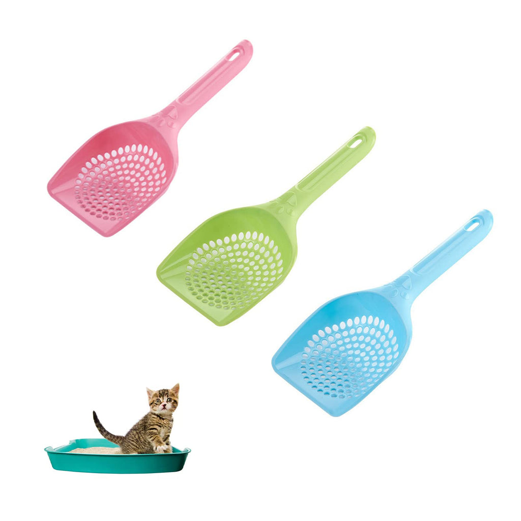 Long Handle Cat Litter Scoop – 3 Pack with Deep Sifting Design
